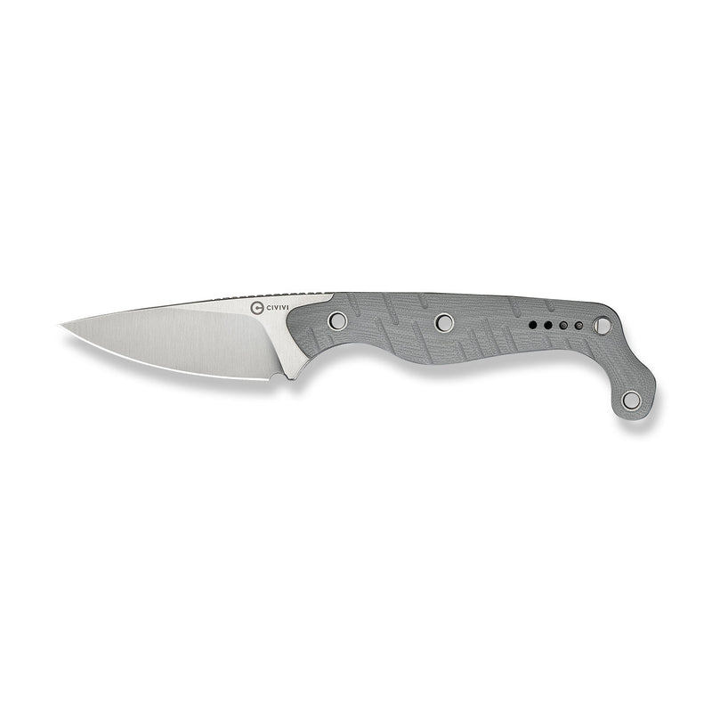 CIVIVI SŌKN Fixed Blade Knife Gray G10 Handle (2.82" Satin Finished Nitro - V Blade) C22027 - 2