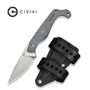 CIVIVI SŌKN Fixed Blade Knife Gray G10 Handle (2.82" Satin Finished Nitro - V Blade) C22027 - 2