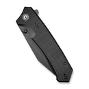 CIVIVI Tacticorix Flipper & Thumb Stud Knife Black G10 Handle (3.7" Black Stonewashed Nitro - V Blade) C23055 - 1