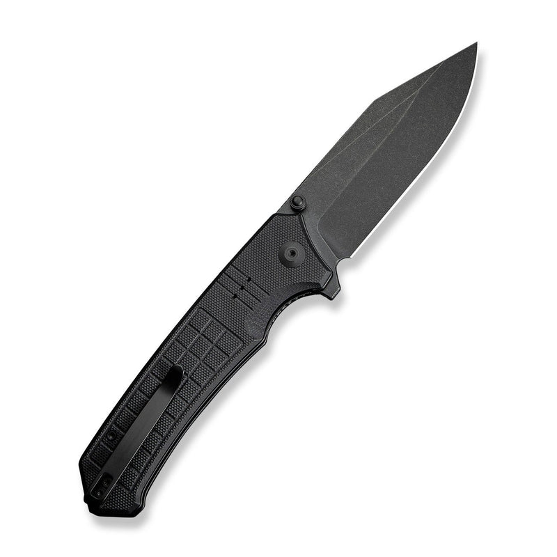 CIVIVI Tacticorix Flipper & Thumb Stud Knife Black G10 Handle (3.7" Black Stonewashed Nitro - V Blade) C23055 - 1