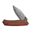 CIVIVI Tacticorix Flipper & Thumb Stud Knife Guibourtia Wood Handle (3.7" Damascus Blade) C23055 - DS1