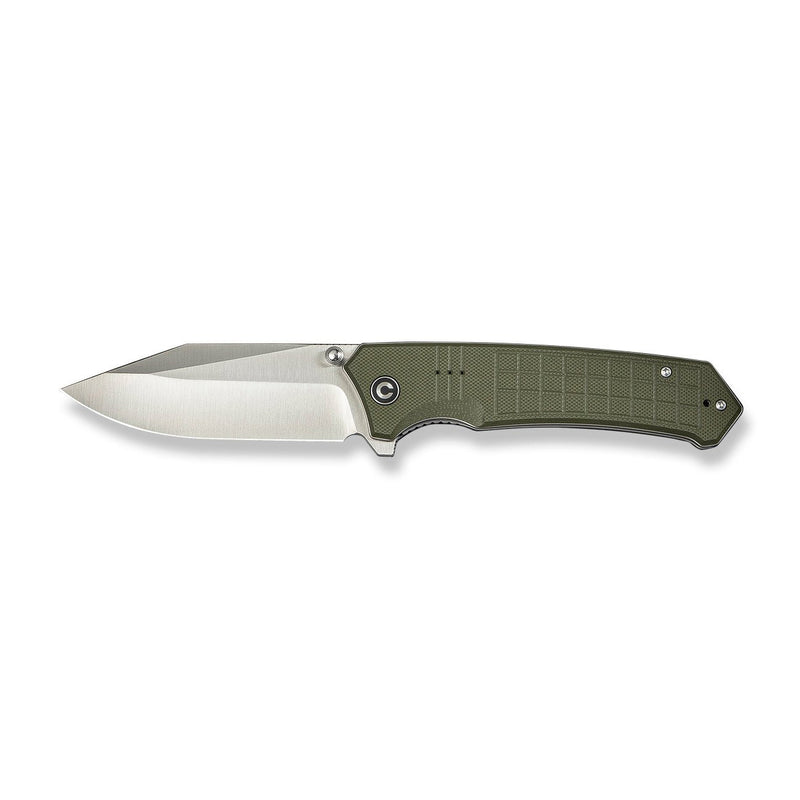 CIVIVI Tacticorix Flipper & Thumb Stud Knife OD Green G10 Handle (3.7" Satin Finished Nitro - V Blade) C23055 - 2