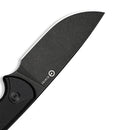 CIVIVI Timberbark Fixed Blade Knife Black G10 Handle (3.2" Black Stonewashed 14C28N Blade) C23094 - 1, With 1PC Black Lanyard, Black Kydex Sheath & T - Clip