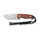 CIVIVI Timberbark Fixed Blade Knife Guibourtia Wood Handle (3.2" Satin Finished 14C28N Blade) C23094 - 4, With 1PC Black Lanyard, Black Kydex Sheath & T - Clip