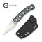 CIVIVI Twisp Fixed Blade Neck Knife Black & White Resin Handle (2.08" Satin Finished Nitro - V Blade) C24022B Sample2