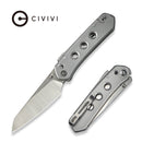 CIVIVI Vision FG Thumb Stud & Superlock Knife Polished Clear Lexan Handle (3.54" Satin Finished Nitro - V Blade, Stonewashed Flat) C22036 - 7