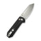 CIVIVI Yonder Thumb Stud & Crossbar Lock Knife Black G10 Handle (2.88" Stonewashed 14C28N Blade) C23073 - 1