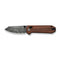 CIVIVI Yonder Thumb Stud & Crossbar Lock Knife Guibourtia Wood Handle (2.88" Damascus Blade) C23073B - DS1