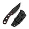 CIVIVI Zatumi Fixed Blade Knife Black & Burgundy G10 Handle (4.3" Black Stonewashed Nitro - V Blade) C24023A Sample1