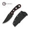 CIVIVI Zatumi Fixed Blade Knife Black & Burgundy G10 Handle (4.3" Black Stonewashed Nitro - V Blade) C24023A Sample1