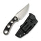 CIVIVI Zatumi Fixed Blade Knife Black & Burgundy G10 Handle (4.3" Black Stonewashed Nitro - V Blade) C24023A Sample2