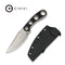 CIVIVI Zatumi Fixed Blade Knife Black & Burgundy G10 Handle (4.3" Black Stonewashed Nitro - V Blade) C24023A Sample2