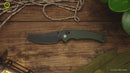 CIVIVI Sixgill Thumb Stud & Crossbar Lock Knife Wood Handle (3.41" Damascus Blade) C24050-DS1