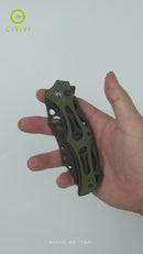 CIVIVI Biophase Flipper & Button Lock Knife Aluminum & G10 Handle (3.48" Nitro-V Blade) C23083C-2