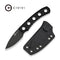 WEKNIFE Twisp Fixed Blade Neck Knife Black G10 Handle (2.08" Black Stonewashed Nitro - V Blade) C24022A Sample1