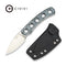 WEKNIFE Twisp Fixed Blade Neck Knife Black & White Acrylic Handle (2.08" Satin Finished Nitro - V Blade) C24022A Sample2