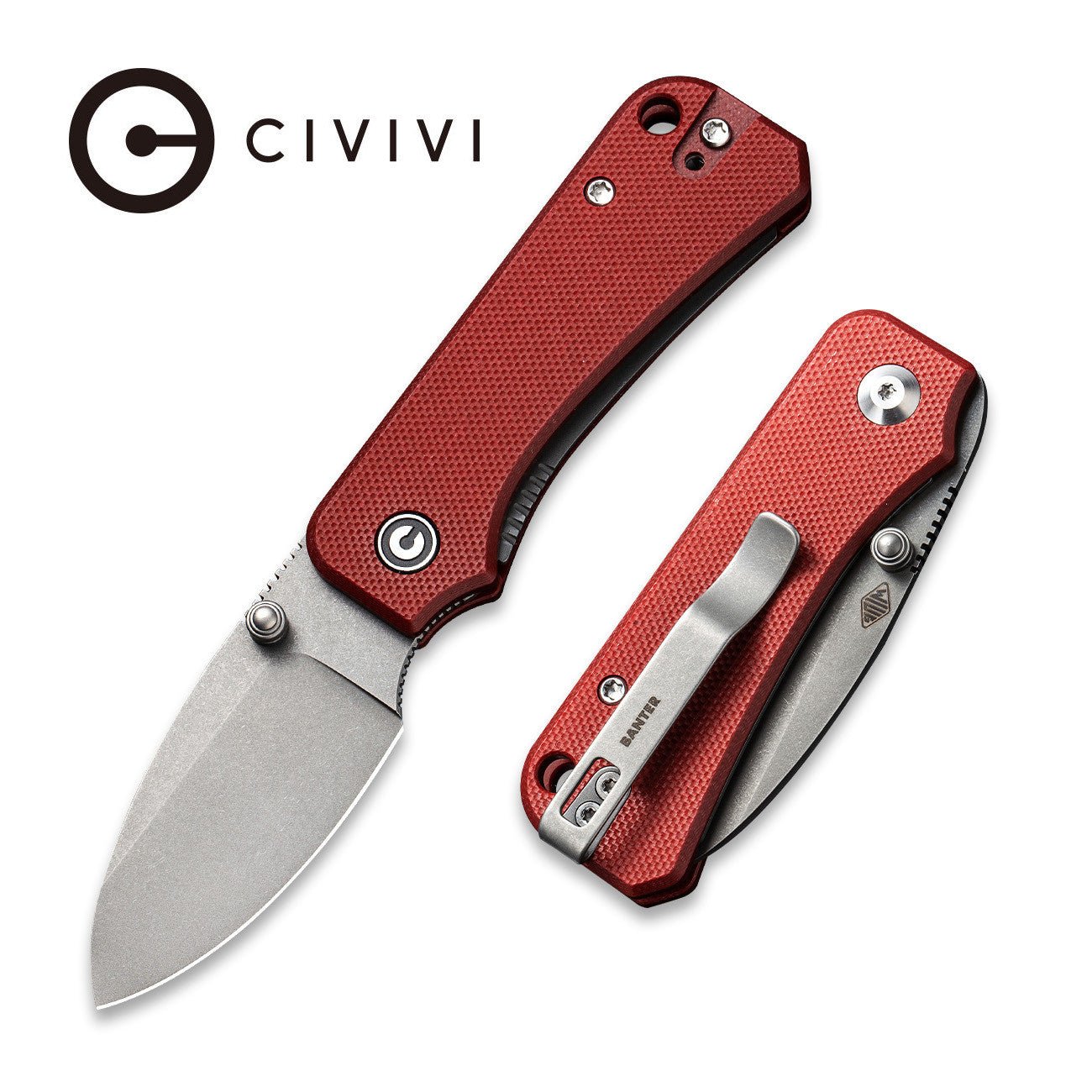 CIVIVI Baby Banter Thumb Stud Knife - G10 Handle Nitro-V Blade