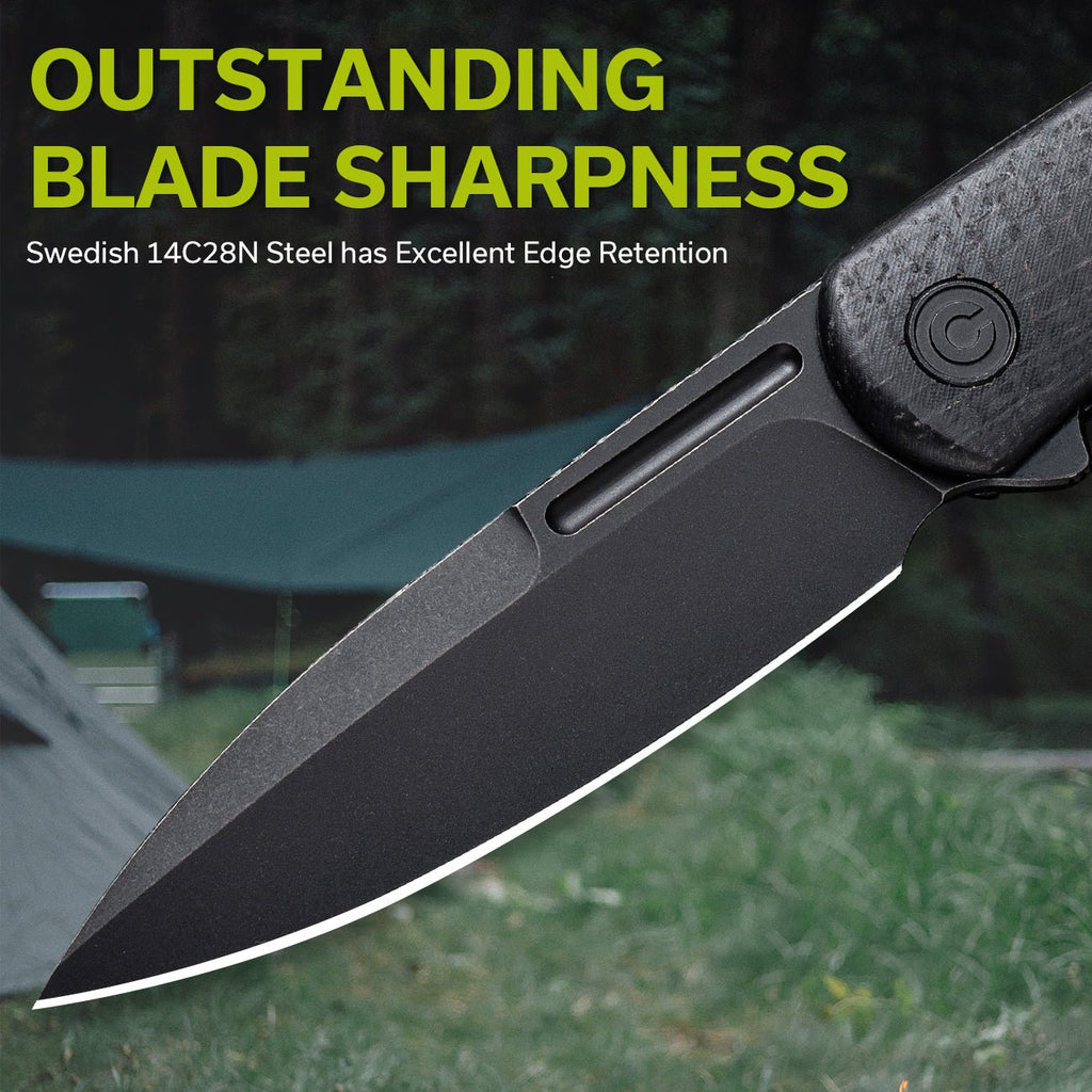 CIVIVI Caetus Flipper Knife Micarta Handle & 14C28N Blade