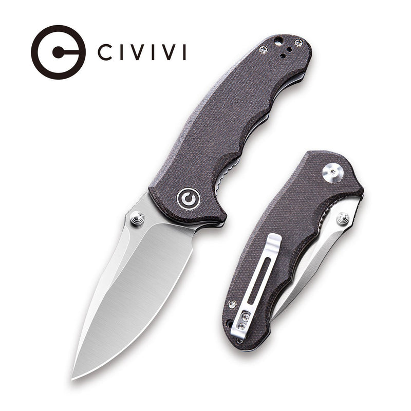 CIVIVI Hooligan Thumb Stud Knife Micarta Handle (2.98'' D2 Blade) C913B