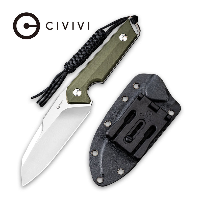 CIVIVI Kepler Fixed Blade Knife G10 Handle (4.48" 9Cr18MoV Blade) C2109A