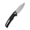 CIVIVI Tranquil Flipper Knife Black G10 Handle (3.7" Satin Finished 14C28N Blade) C23027-1