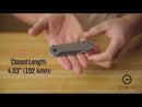 CIVIVI Elementum Flipper Knife Carbon Fiber & G10 Handle (2.96" Damascus Blade) C907DS, With No Free Gift